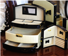 Load image into Gallery viewer, Nordic Wooden Designer Jewellery Box Organiser
