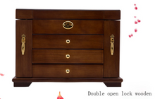 Load image into Gallery viewer, Designer Wooden Jewellery Organiser - Red Wood or Stained Wood

