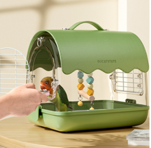 Load image into Gallery viewer, Designer Acrylic Carrier Canary, Lovebird, Budgie, Finch Carry Cage

