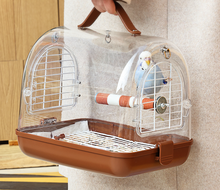 Load image into Gallery viewer, Designer Acrylic Carrier Canary, Lovebird, Budgie, Finch Carry Cage
