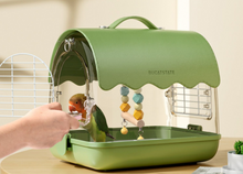 Load image into Gallery viewer, Designer Acrylic Carrier Canary, Lovebird, Budgie, Finch Carry Cage
