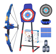 Load image into Gallery viewer, Children&#39;s Bow and Arrow Light-up Archery Set - Age 3 4 5 6 7 8 9 10 11 12 Years
