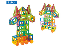 Load image into Gallery viewer, 184 Piece Mini Magnetic Designer Construction Block Set
