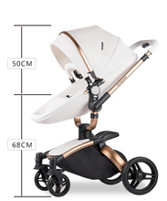 Load image into Gallery viewer, Luxury Baby Stroller Pram Car Seat 3 in 1 (4 Colours) Foldable - Leather
