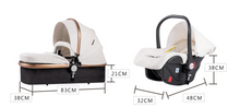 Load image into Gallery viewer, Luxury Baby Stroller Pram Car Seat 3 in 1 (4 Colours) Foldable - Leather
