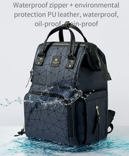 Load image into Gallery viewer, Designer Multifunction Diaper Baby Bag - Leather (4 Colours)
