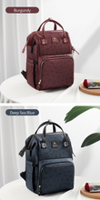 Load image into Gallery viewer, Designer Multifunction Diaper Baby Bag - Leather (4 Colours)
