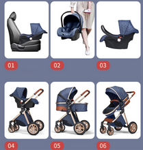 Load image into Gallery viewer, Luxury Baby Pram Car Seat 3 in 1 (9 Colours) Foldable
