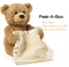 Load image into Gallery viewer, Children&#39;s T Bear &quot;Peek-a-Boo&quot; Electric Facial Turning Plush Movable Bear
