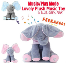 Load image into Gallery viewer, Elephant Educational Toy - Music - Talking - Peek-a-Boo - Soft - Interactive
