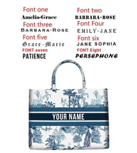Load image into Gallery viewer, &quot;Arna Lisa&quot; Collection - Designer Tote Bag + Customised Name (Many Styles)
