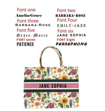 Load image into Gallery viewer, &quot;Arna Lisa&quot; Collection - Designer Tote Bag + Customised Name (Many Styles)
