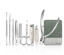 Load image into Gallery viewer, &quot;Arna&#39;s&quot; Royal Collection - German Manicure Pedicure Set - Stainless Steel Professional Travel  Kit

