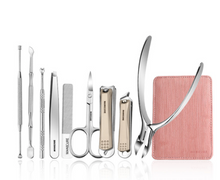 Load image into Gallery viewer, &quot;Arna&#39;s&quot; Royal Collection - German Manicure Pedicure Set - Stainless Steel Professional Travel  Kit
