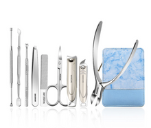 Load image into Gallery viewer, &quot;Arna&#39;s&quot; Royal Collection - German Manicure Pedicure Set - Stainless Steel Professional Travel  Kit
