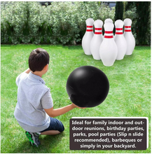 Load image into Gallery viewer, Giant Inflatable Bowling Set For All  The Family Outdoor Sports Lawn Interactive Game
