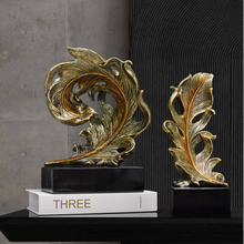 Load image into Gallery viewer, Luxury Feather Statue Designer Gold or Green
