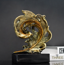 Load image into Gallery viewer, Luxury Feather Statue Designer Gold or Green
