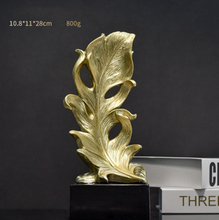 Load image into Gallery viewer, Luxury Feather Statue Designer Gold or Green
