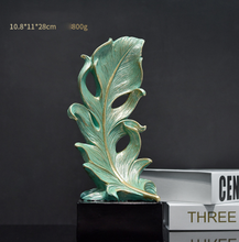 Load image into Gallery viewer, Luxury Feather Statue Designer Gold or Green
