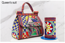 Load image into Gallery viewer, &quot;Arna Lisa&quot; Collection - Original Classic Print Handbag + Clutch/Wallet/Purse - Many Styles
