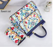 Load image into Gallery viewer, &quot;Arna Lisa&quot; Collection - Original Classic Print Handbag + Clutch/Wallet/Purse - Many Styles
