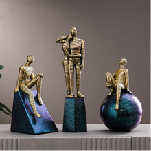 Load image into Gallery viewer, Nordic Abstract Sculpture Golden Book Shelf Accessories - Office Home &amp; Living
