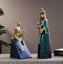 Load image into Gallery viewer, Nordic Abstract Sculpture Golden Book Shelf Accessories - Office Home &amp; Living
