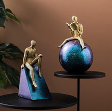 Load image into Gallery viewer, Nordic Abstract Sculpture Golden Book Shelf Accessories - Office Home &amp; Living
