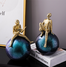 Load image into Gallery viewer, Nordic Abstract Sculpture Golden Book Shelf Accessories - Office Home &amp; Living
