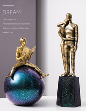 Load image into Gallery viewer, Nordic Abstract Sculpture Golden Book Shelf Accessories - Office Home &amp; Living
