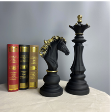 Load image into Gallery viewer, Nordic Sculpture Golden Chess Book Shelf Accessories x3 - Office Home &amp; Living
