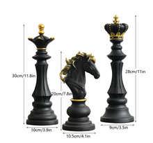 Load image into Gallery viewer, Nordic Sculpture Golden Chess Book Shelf Accessories x3 - Office Home &amp; Living
