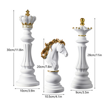 Load image into Gallery viewer, Nordic Sculpture Golden Chess Book Shelf Accessories x3 - Office Home &amp; Living
