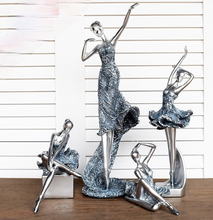 Load image into Gallery viewer, Nordic Sculpture Ballerina Statue Book Shelf Accessories x2 - Office Home &amp; Living
