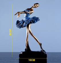 Load image into Gallery viewer, Nordic Sculpture Ballerina Statue Book Shelf Accessories x2 - Office Home &amp; Living
