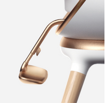 Load image into Gallery viewer, Designer Dining Chair High Chair 360 Degree Rotary Multifunctional - Gold or Silver Leather Wood
