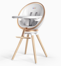 Load image into Gallery viewer, Designer Dining Chair High Chair 360 Degree Rotary Multifunctional - Gold or Silver Leather Wood
