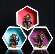 Load image into Gallery viewer, Nordic Sculpture Monkey Statue Book Shelf Accessories x3 - Office Home &amp; Living
