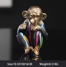 Load image into Gallery viewer, Nordic Sculpture Monkey Statue Book Shelf Accessories x3 - Office Home &amp; Living
