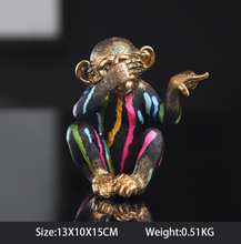 Load image into Gallery viewer, Nordic Sculpture Monkey Statue Book Shelf Accessories x3 - Office Home &amp; Living
