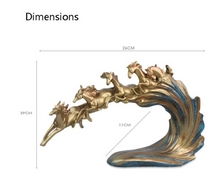 Load image into Gallery viewer, Nordic Sculpture Designer 6 Horse Statue Book Shelf Accessories - Office Home &amp; Living

