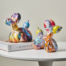 Load image into Gallery viewer, Nordic Sculpture Designer Dogs Statue x2 Book Shelf Accessories - Office Home &amp; Living
