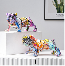 Load image into Gallery viewer, Nordic Sculpture Designer Bull Dogs Statue x2 Book Shelf Accessories - Office Home &amp; Living
