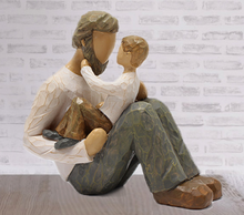 Load image into Gallery viewer, Nordic Sculpture Designer Father &amp; Son Statue Book Shelf Accessories - Office Home &amp; Living
