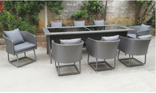 Load image into Gallery viewer, Luxury Plus Furniture -  Nordic Minimalist Tables And Chairs 2.4M x 8 Chairs (Balcony, Patio, Courtyard)
