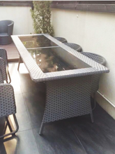 Load image into Gallery viewer, Luxury Plus Furniture -  Nordic Minimalist Tables And Chairs 2.4M x 8 Chairs (Balcony, Patio, Courtyard)
