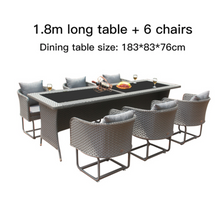 Load image into Gallery viewer, Luxury Plus Furniture -  Nordic Minimalist Tables And Chairs 1.8M x 6 Chairs (Balcony, Patio, Courtyard)
