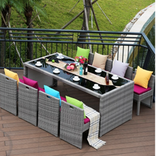 Load image into Gallery viewer, Luxury Plus Furniture - Minimalist Rattan 2 Chairs + Table (Balcony, Patio, Courtyard)

