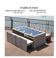 Load image into Gallery viewer, Luxury Plus Furniture - Minimalist Rattan 2 Chairs + Table (Balcony, Patio, Courtyard)
